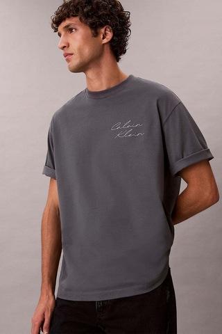 Calvin Klein Erkek Tişört-lv04re828g-16169 Gri