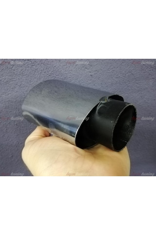 Tek Çıkışlı 95mm Egzoz Ucu Eğik Oval Ağız