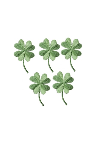 Adet Bitki Çıkartmaları Moda Ceket Pullu Ceketler Karikatür Kumaş Çıkartmaları İrlanda İşlemeli Yama Ütüyle Yapıştır Onarım Yeşil İşlemeli Rozet Çok Renkli