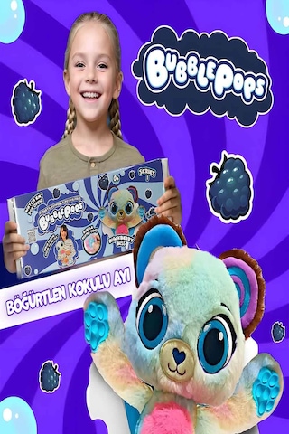 Bubble Pops Blackbeary Bliss: Kokusuyla Büyüleyen Şişme Peluş Ayı