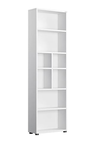 Yeni White 8 Bölmeli Kitaplık 23x55x187 Beyaz