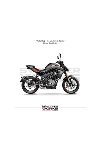Cfmoto 250nk Sticker Arka Kuyruk Üzeri Sağ Sol 250 Yazısı Turuncu