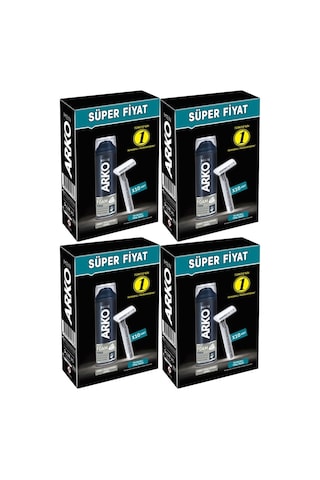 Arko Men 10 Adet Tekli Tıraş Bıçağı + Force Tıraş Köpüğü Pro 200ml 4 Lü Set