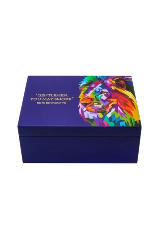 Lubinski Blue Lion Humidor Puro Kutusu Mavi Lake 40s