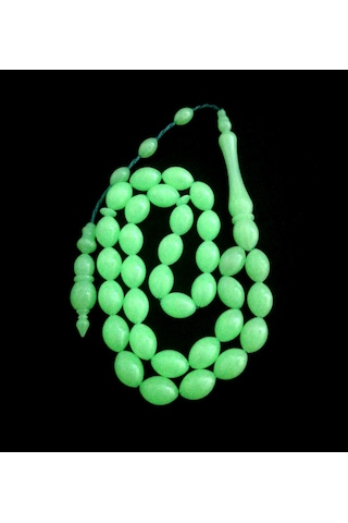 Kedi Gözü Arpa Kesim Sistemli Karanlıkta Parlayan Fosforlu Tesbih