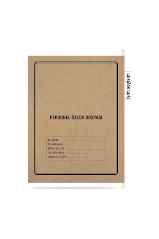 Metal Askılı Personel Özlük Dosyası 4 Yapraklı 50 Li Paket