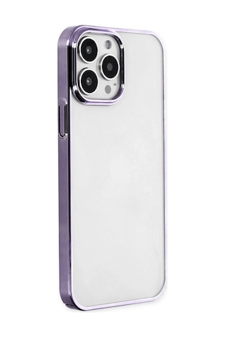 Newface Apple, Uyumlu iPhone 13 Pro Kılıf Element Silikon Semeglbl - 19 - Mor