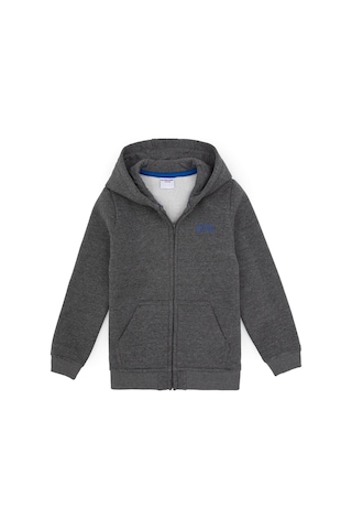 U.S. Polo Assn. Erkek Çocuk Antrasit Melanj Fermuarlı Kapüşonlu Sweatshirt 50313852-VR081