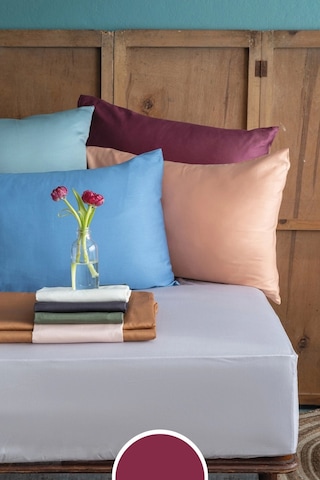 Simply Cherry Rot Pamuk Saten Fitted Set 180 200/50 70