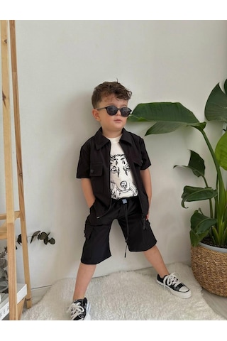 Minaz Baby Siyah Erkek Çocuk Takım Siyah