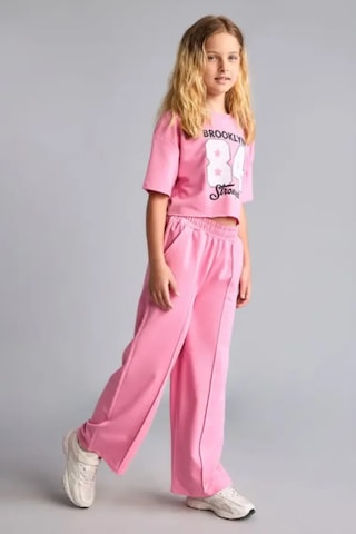 Defacto 2li Crop Üst Geniş Paça Alt Pembe Takım Kız Çocuk E6413a826aupn82 Pembe-pn82