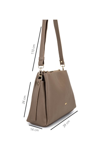 Tamer Tanca Kadın Suni Deri Vizon Floter Kol Çantası 1003 2033 Bn Cnt Sk25-26 Vızon Fltr Vizon