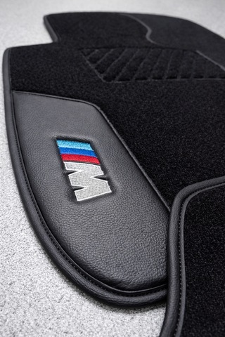 Ruby/ Nakışlı Siyah Deri Desen Oto Halı Paspas Bmw 1 F20/ F21- 2011 - 2019