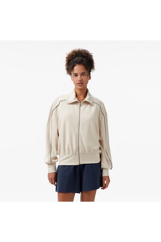 Nautica Kadın Ekru Regular Fit Dik Yaka Sweatshirt 026 55k600t Krem