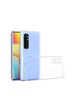 Xiaomi Mi Note 10 Lite Kılıf Kamera Korumalı Süper Silikon Şeffaf Kapak