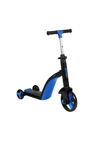 Boony Mavi Çocuk Scooter- Bisiklet 1 Ürün 3 Özellik 50 Kg Taşıma Kapasiteli Mavi