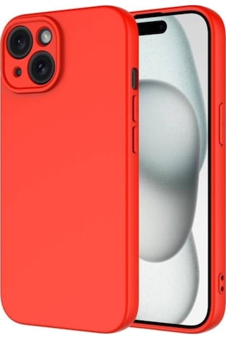 Apple Uyumlu iPhone 15 Plus Kılıf Zore Mara Lansman Kapak Kırmızı