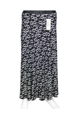 Barem Kadın Arzu Korsajlı 6 Parçalı Çeşitli Daire Desenler Siyah Etek Siyah