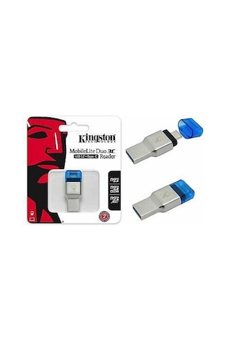 Kingston Fcr-Ml3C Mobilelite Duo 3C Usb3.1+Type C Sd-Micro Sd Kart Okyucu