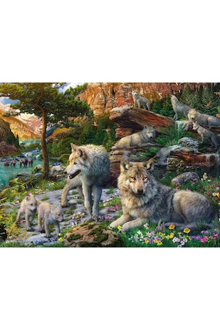 Ravensburger 1500 Parça Wolves İn Spring Puzzle