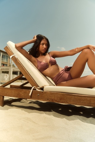 Açelyaokcu Premium Yüksek Bel Metıs Fit Kadın Bikini Altı Mürdüm