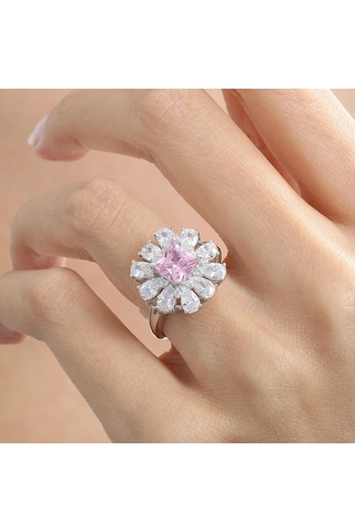 Mia Vento Effective Diamond Milano Rüyası Pink Taşlı Gümüş Yüzük