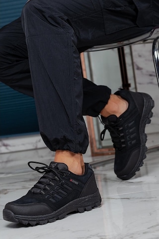 İmershoes Günlük Siyah Erkek Bot Kürklü Fermuarlı Ve Bağcıklı