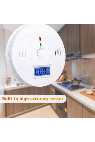 Lemestar Pille Çalışan Lcd Ekranlı Karbonmonoksit Alarmı - Sesli Uyarı Ve Güvenlik