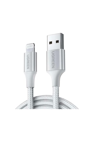 Mfi Lisanslı Usb-a & Lightning Örgülü Data Ve Şarj Kablosu, 1.5 Metre, Beyaz