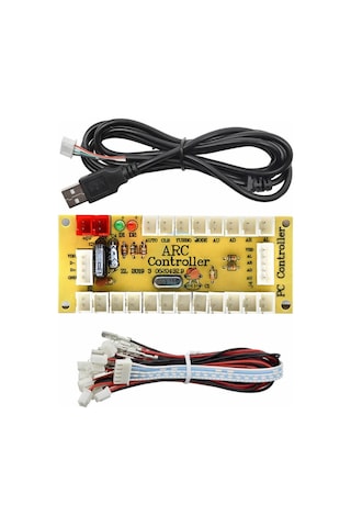 Arcade Usb Kontrol Kart Seti Pc Joystick Oyun Kol Konsol Buton Kablo Kit 5v Diy Gecikme Kit
