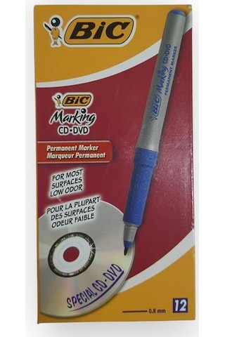 Bic Marking Cd/dvd Permanent Marker Mavi 12'li Paket Çok Renkli