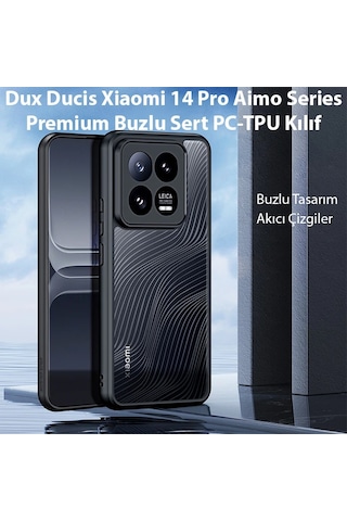 Hepsi Dux Ducis Xiaomi 14 Pro Aimo Series Premium Buzlu Sert Pc-tpu Kılıf- 5775 Najmaddin Siyah