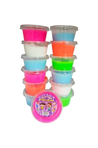 Slime Oyun Jeli Yumtoys Kutu Polymer Slime Eğitici Oyun Seti 12 Adet