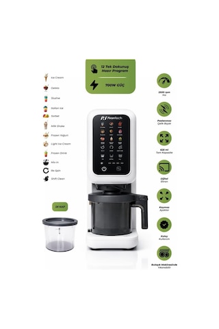 Pirantech Dm-26 700w Dondurma Makinesi Jelato, Sorbe, Milkshake Yapma Makinesi