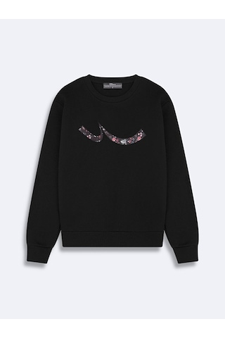 Ltb Baskılı Kadın Sweatshirt 011268110761196 200 - Siyah