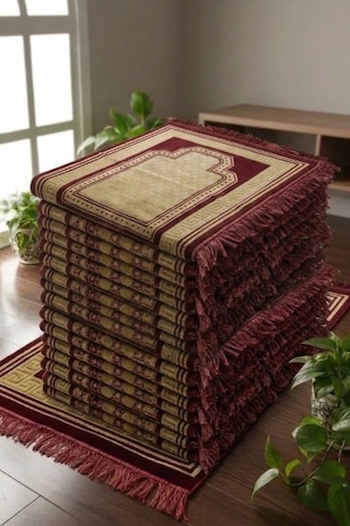 10 Adet Kadife Seccade Bordo 70cmx110cm 400gr Hac Ve Umre Çok Renkli
