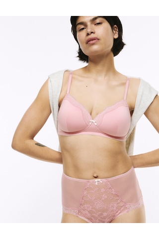 Marks & Spencer Jasmine Dantelli Desteksiz Full Cup Sütyen T33003008 Pembe
