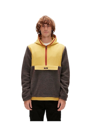 Bad Bear Leonard Half-zıp Plush Peluş Kapüşonlu Erkek Sweatshirt - 23.02.29.007 Siyah