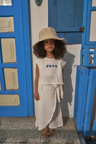 Ohlalakoala Mare Linen Kruvaze Pantolonlu Takım Beyaz