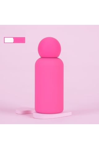 316 Paslanmaz Çelik Termos Bardak 350ml Yaratıcı Sevimli Çocuk Açık Hava Sporları Su Bardağı Koyu Pembe