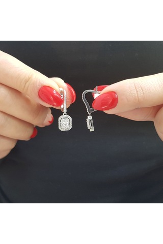 Lova 0,73 Karat Baget Pırlanta Küpe - 3030047