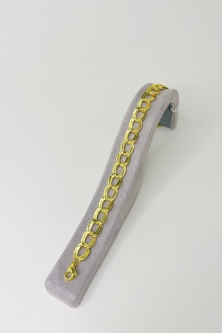 Gold Renkli Çelik Samanyolu Zincir Kolye Bileklik Set Altın