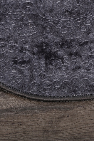 Nova Antrasit Oval 60x100 + 50x60 Cm 2'li Banyo Paspası Seti Kaymaz Antrasit