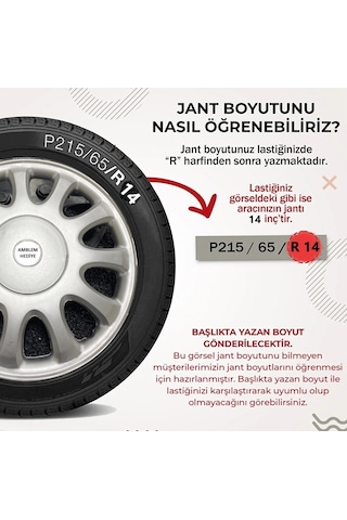 Toyota Corolla Efsane Kasa Uyumlu Jant Kapağı 14 Inç Gri 4 Adet /4806/