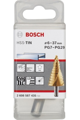 Bosch HSS-TiN 12 Kademeli 6x37 mm PG7-PG29 Matkap Ucu - 2608587435
