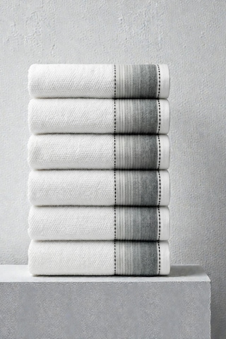 6'lı Selina Koyu Yeşil El Havlusu - 50x100 Cm, 235 Gr, %100 Pamuk, Spa Ve Otel Havlusu Koyu Yeşil