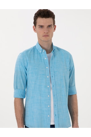 Pierre Cardin Erkek Aqua Gömlek Desenli 50307025-vr007 Aqua