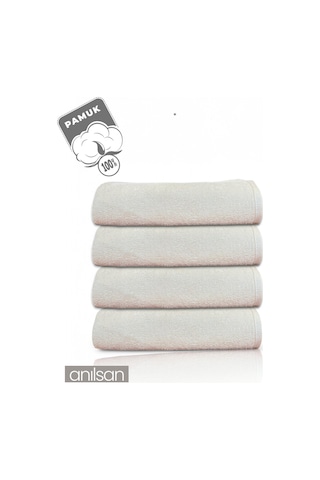 4'lü Bej Saçaklı Düğün Havlusu 94gr %100 Pamuk 40x70 Cm El Ve Yüz Havlusu Bej