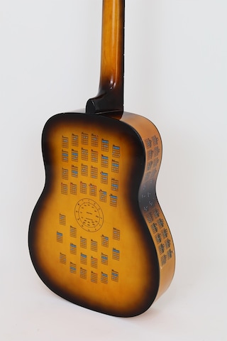 siyah gitar akor cetveli tablosu stickerı etiketi   (2\4)  (3\4)