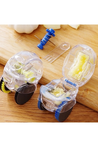 Sones Mutfak Manuel Silindir Sarımsak Kesici Hızlı Öğütme Sarımsak Aleti Rastgele Renk Teslimatı